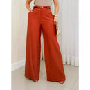 Calça Pantalona de Linho Feminina – Cintura Alta, Estilo Alfaiataria e Caimento Elegante