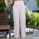 Calça Pantalona de Linho Feminina – Cintura Alta, Estilo Alfaiataria e Caimento Elegante