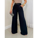 Calça Pantalona de Linho Feminina – Cintura Alta, Estilo Alfaiataria e Caimento Elegante