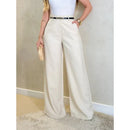 Calça Pantalona de Linho Feminina – Cintura Alta, Estilo Alfaiataria e Caimento Elegante