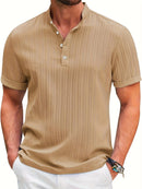 Camisa de Verao Masculina Retro - Linho